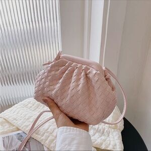 Elegant Pink Woven Women's Bag